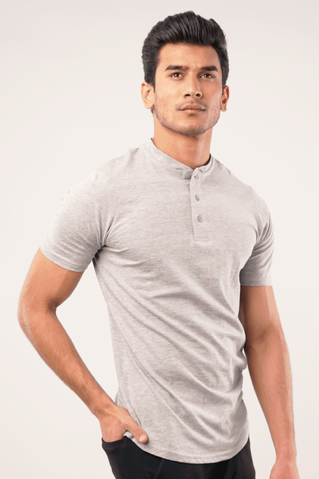 Premium Rock Short Sleeve Henley T-Shirt - Elevate Your Casual Style!