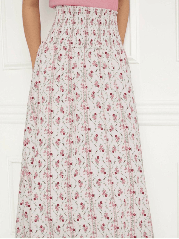 black satin skirt, gold hinge skirt, pleated midi