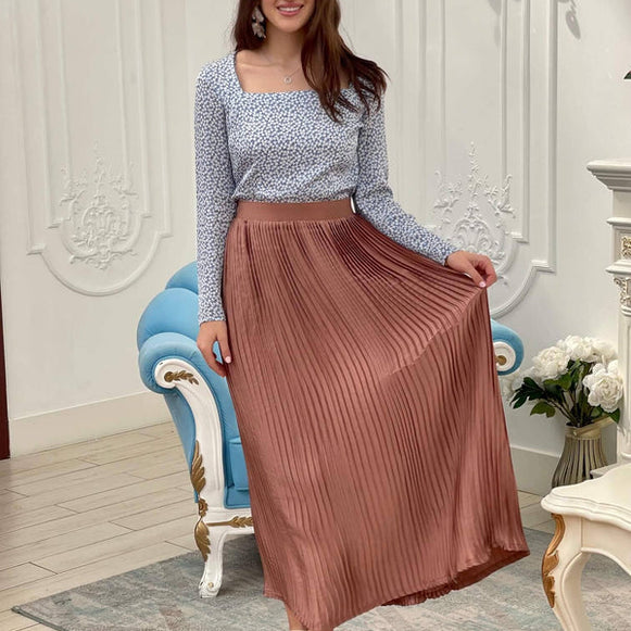 black skirt, leather skirt, long denim skirt