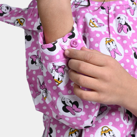 , Flannel top pink, girls casual top